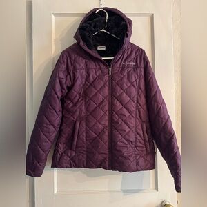 Columbia winter puffer with cozy faux fur inner